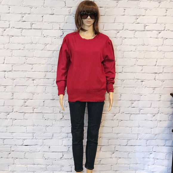MASSIMO DUTTI, red wool sweater, size: large - Picture 5 of 11